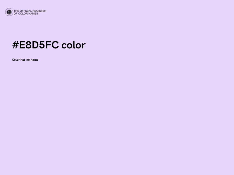 #E8D5FC color image