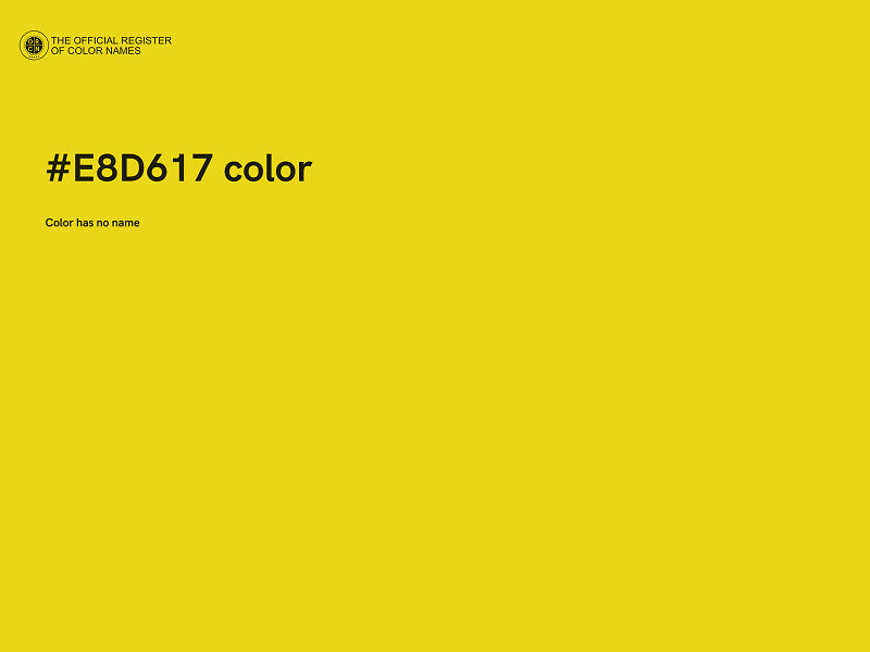 #E8D617 color image