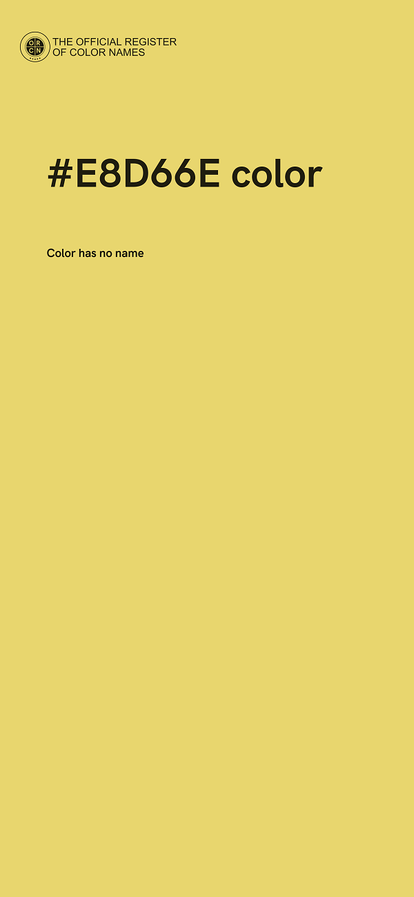 #E8D66E color image