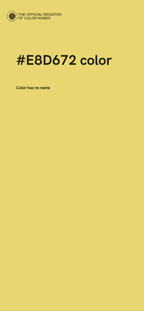 #E8D672 color image