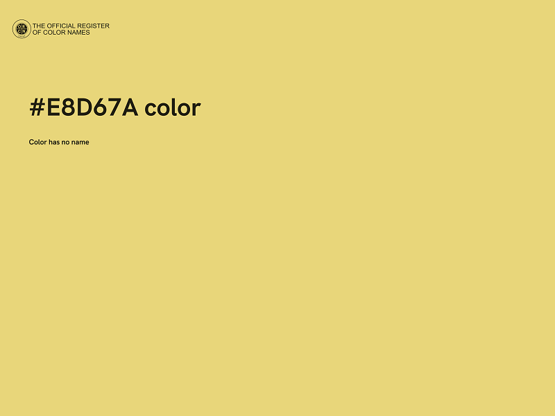 #E8D67A color image