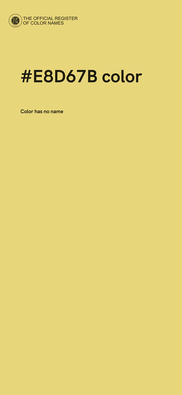 #E8D67B color image