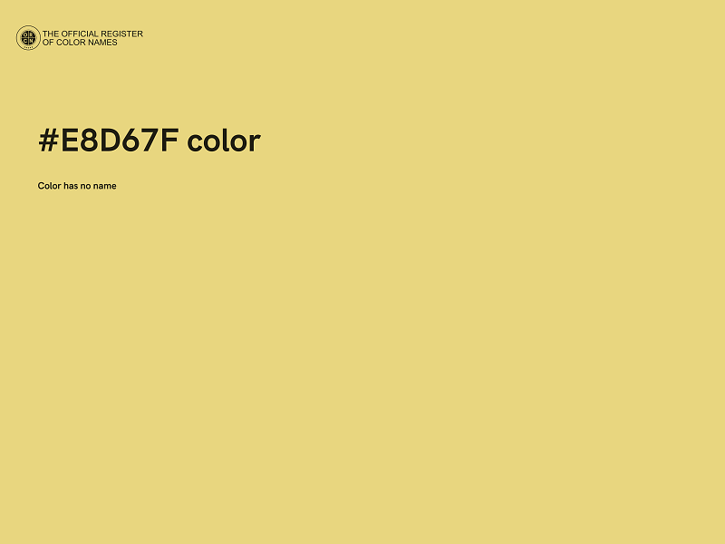 #E8D67F color image