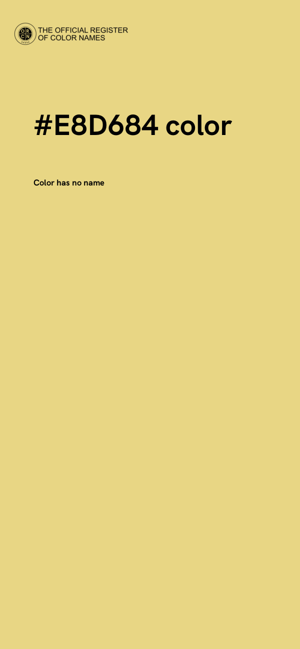 #E8D684 color image