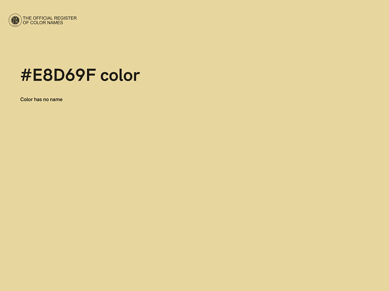 #E8D69F color image