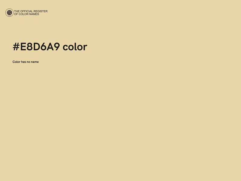 #E8D6A9 color image