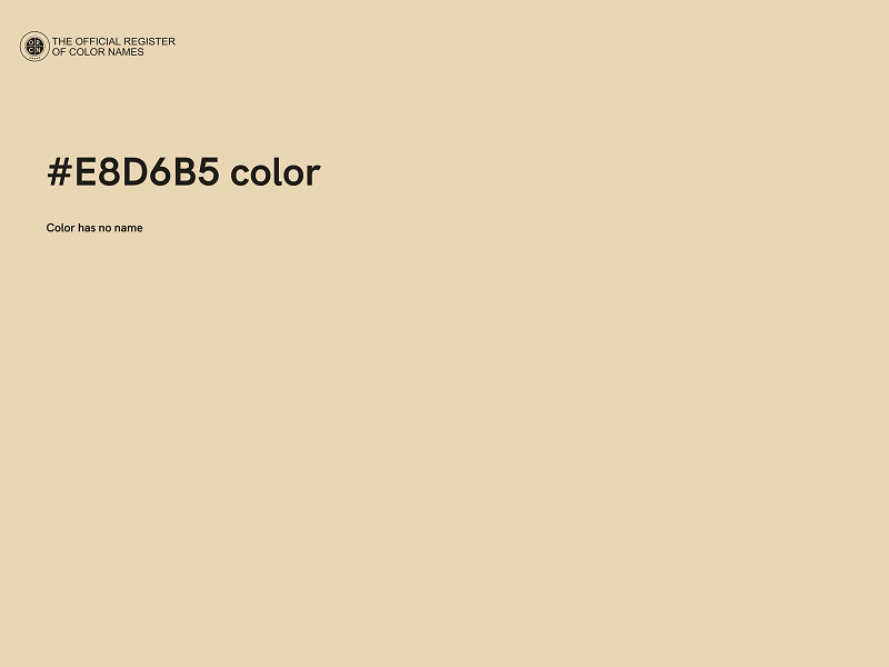 #E8D6B5 color image