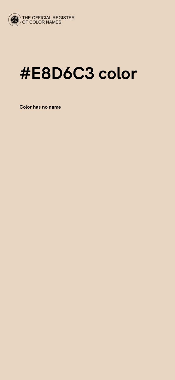 #E8D6C3 color image
