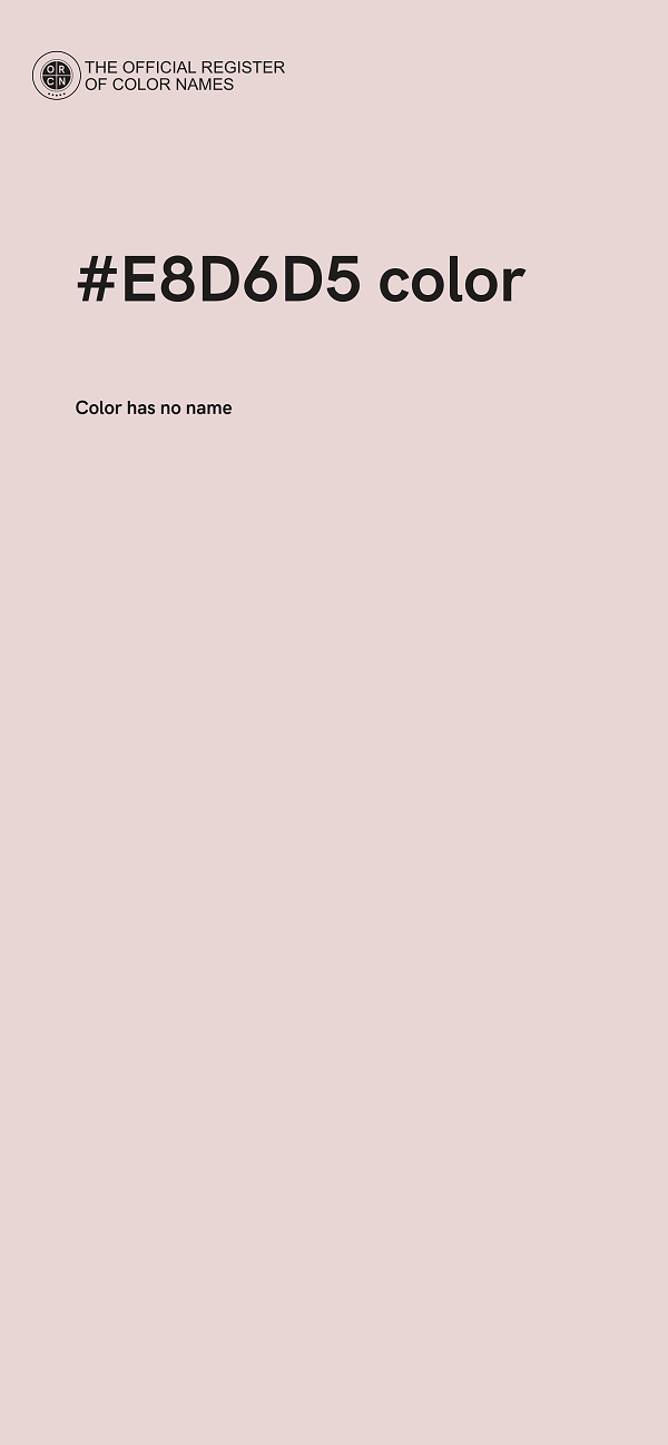 #E8D6D5 color image