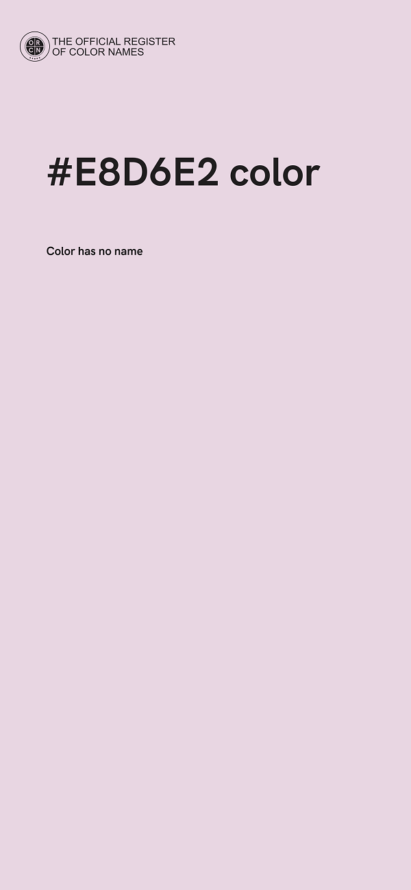 #E8D6E2 color image