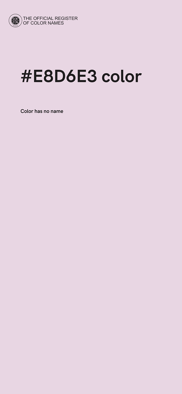#E8D6E3 color image