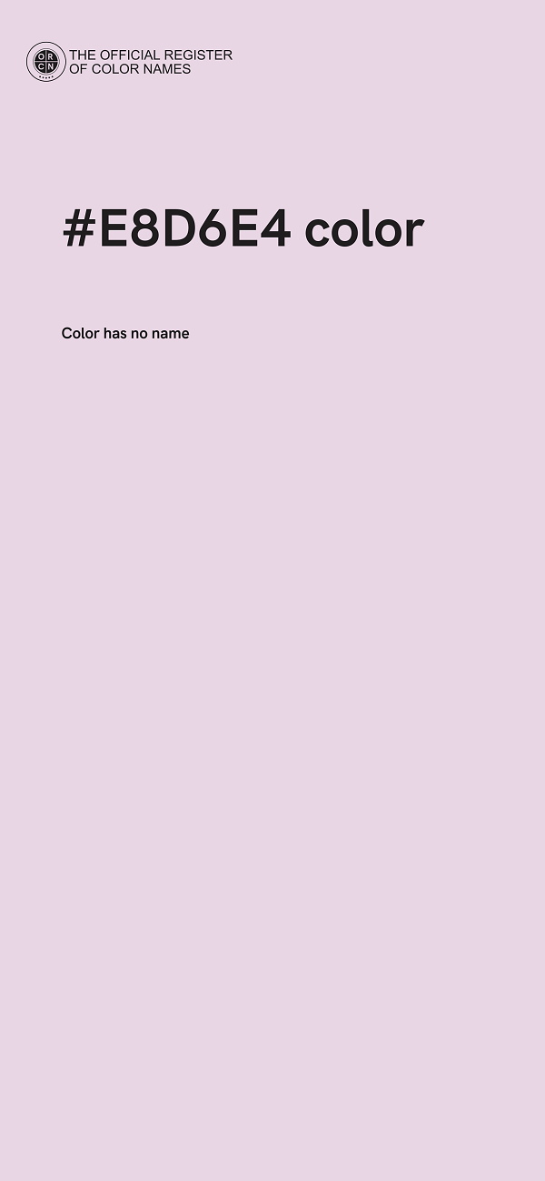 #E8D6E4 color image