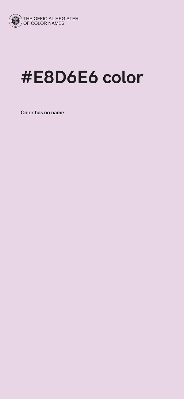 #E8D6E6 color image