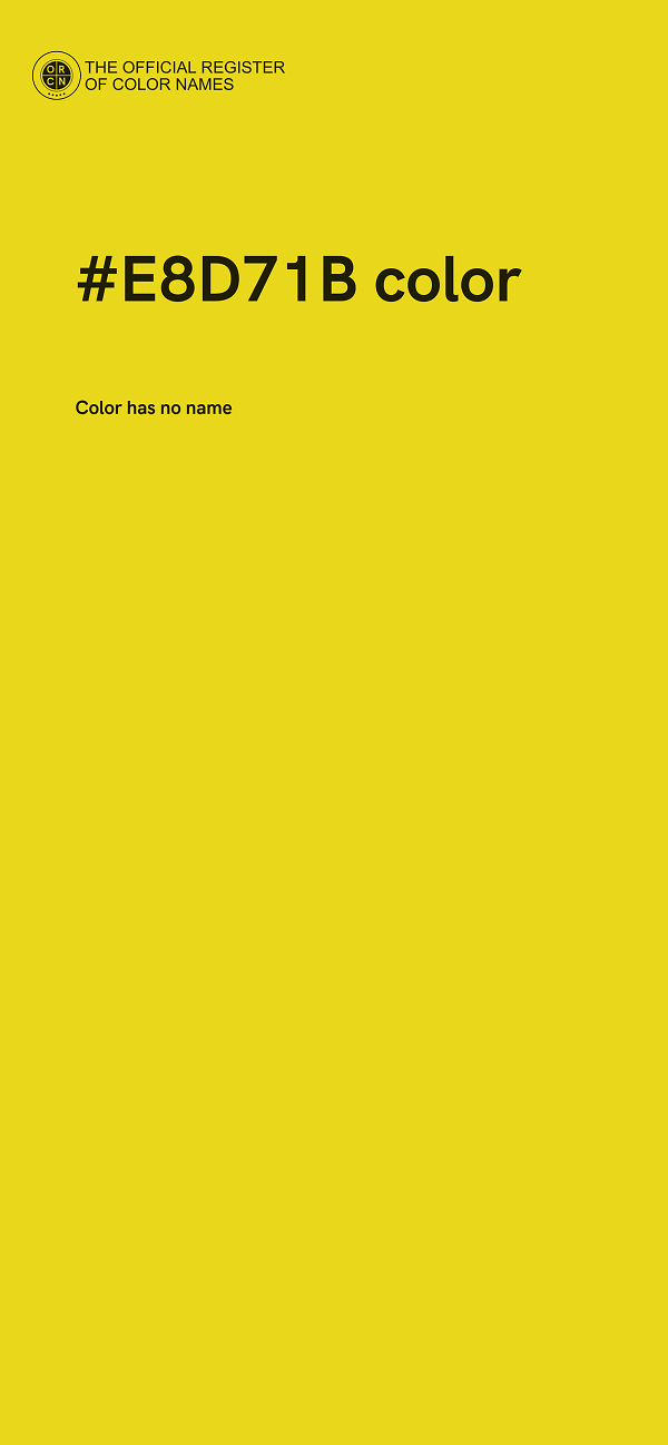 #E8D71B color image