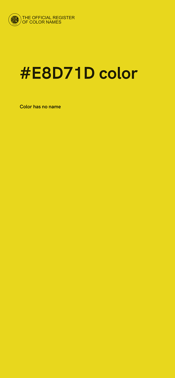 #E8D71D color image