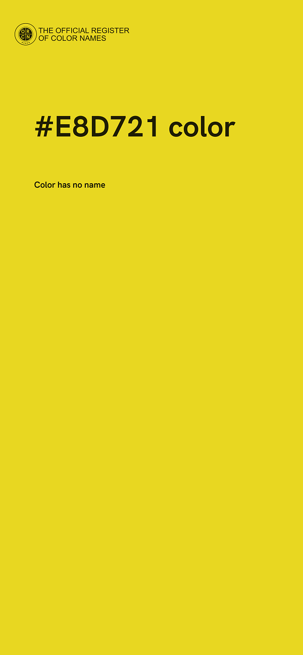 #E8D721 color image