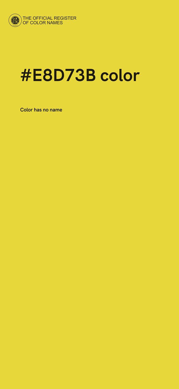 #E8D73B color image
