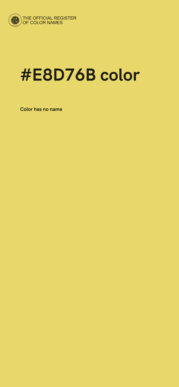 #E8D76B color image