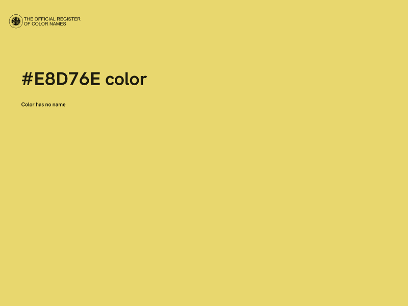 #E8D76E color image