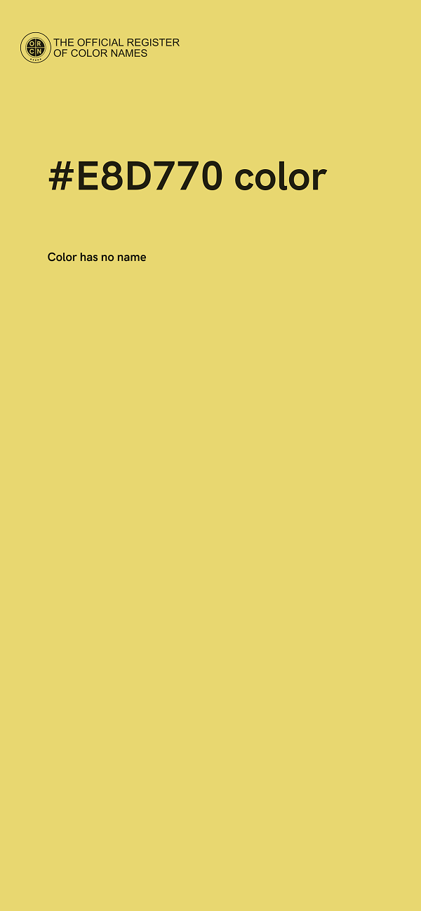 #E8D770 color image
