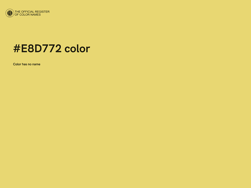 #E8D772 color image