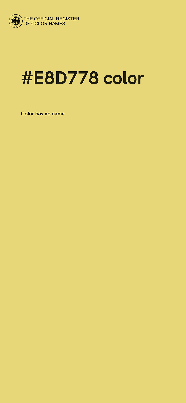 #E8D778 color image