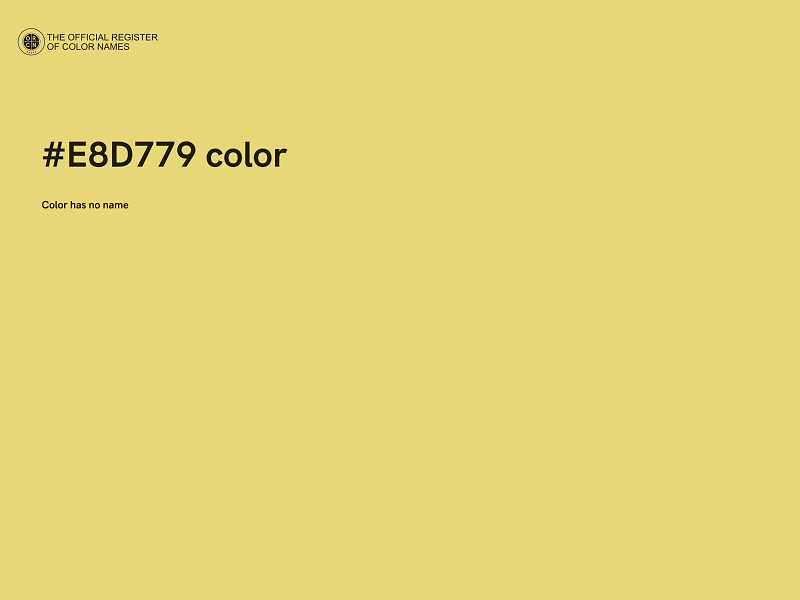 #E8D779 color image