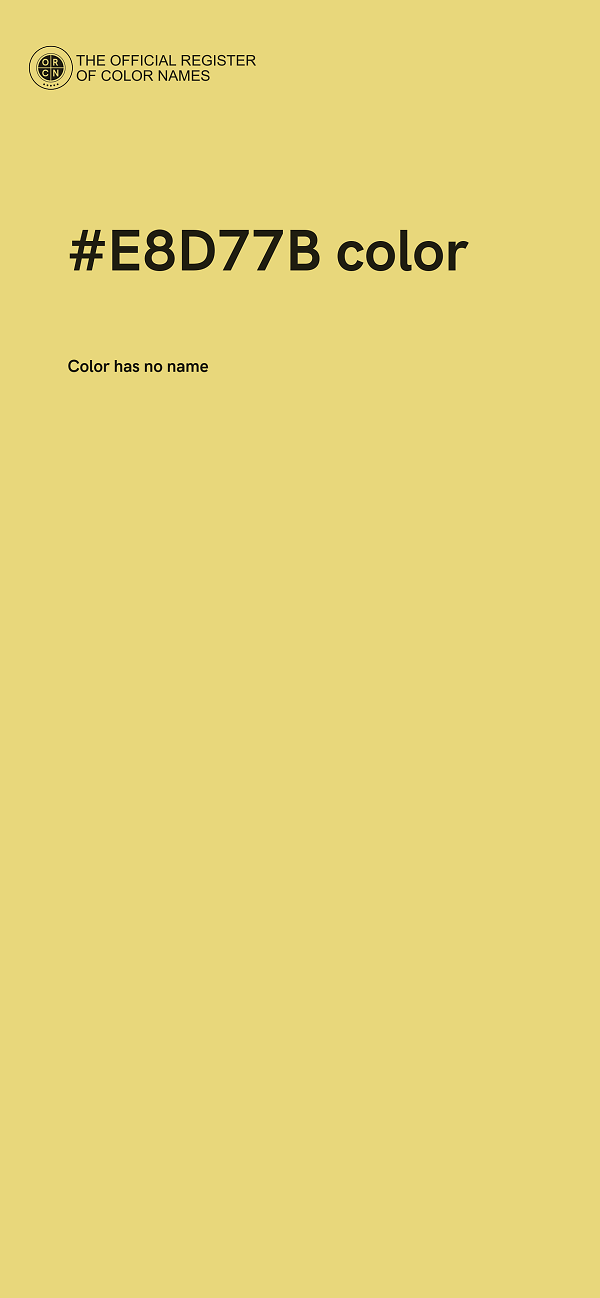 #E8D77B color image