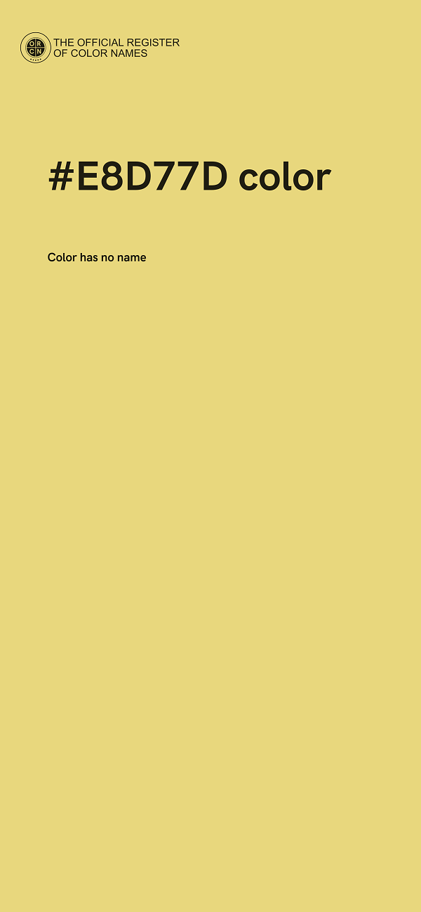 #E8D77D color image