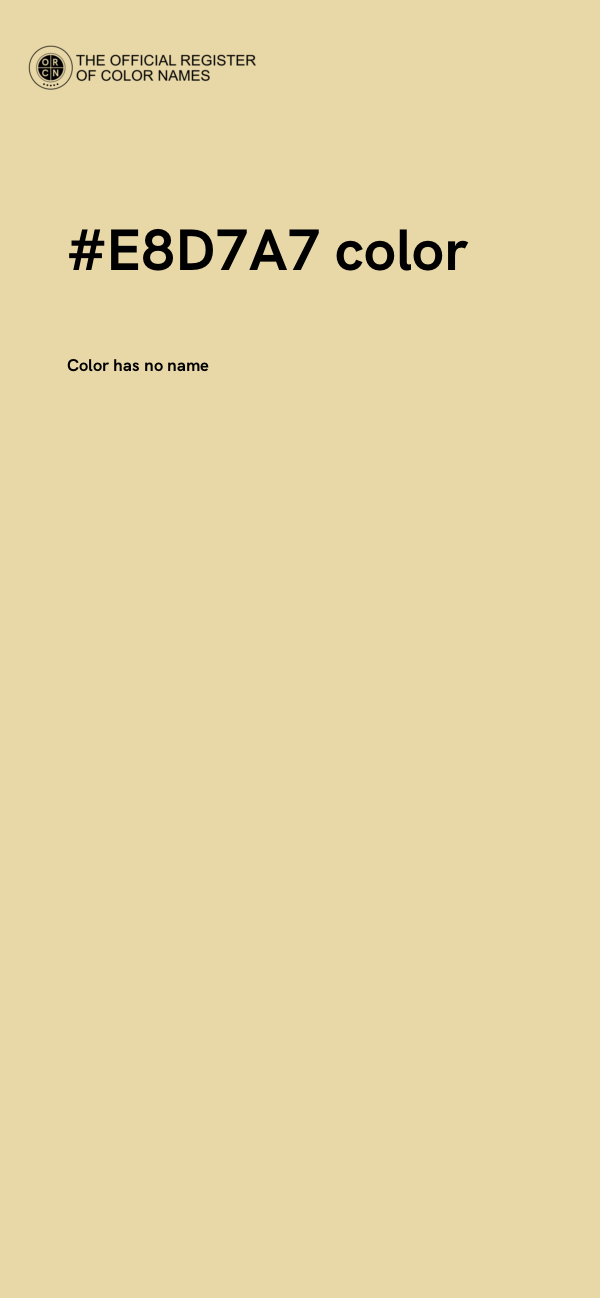#E8D7A7 color image