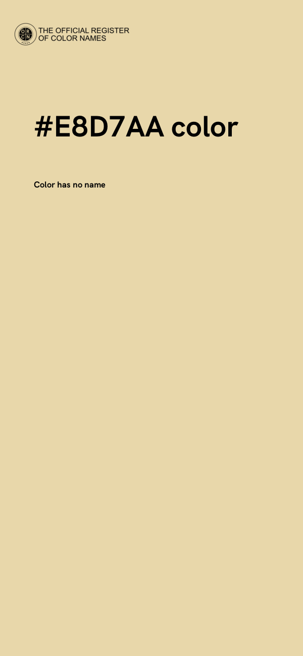 #E8D7AA color image