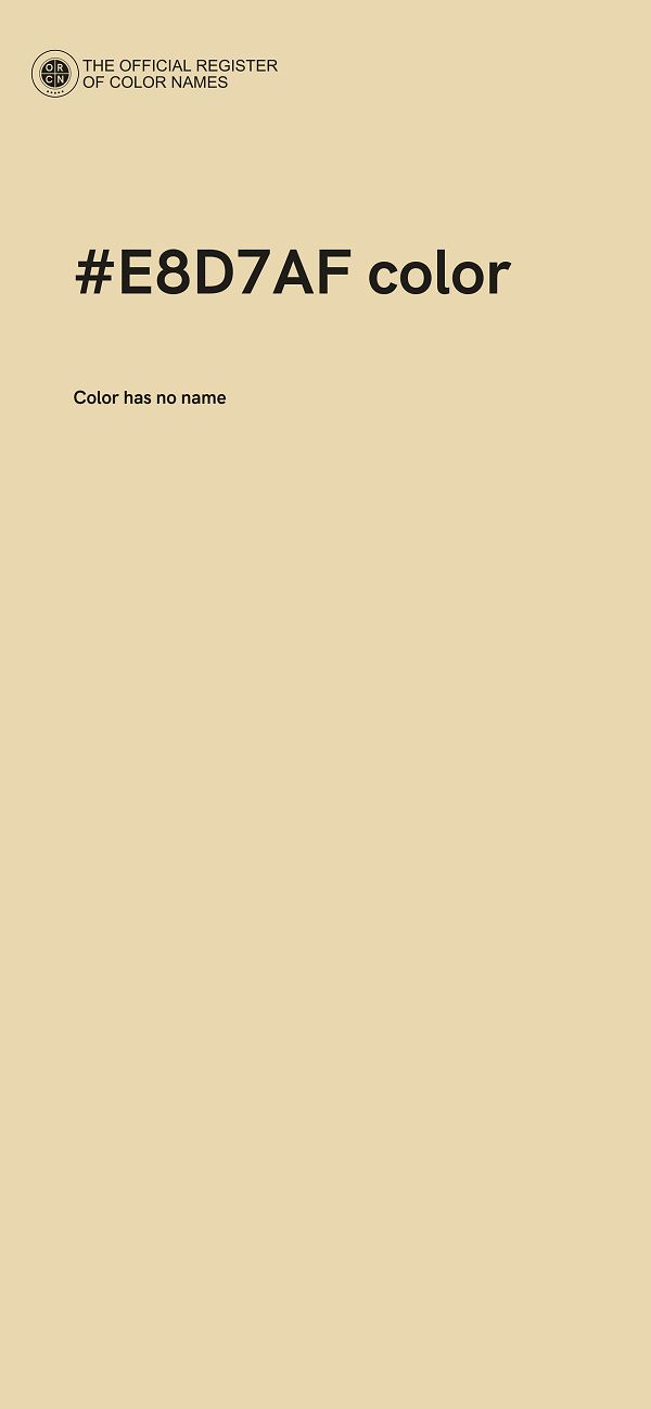 #E8D7AF color image