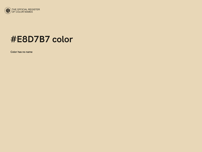 #E8D7B7 color image