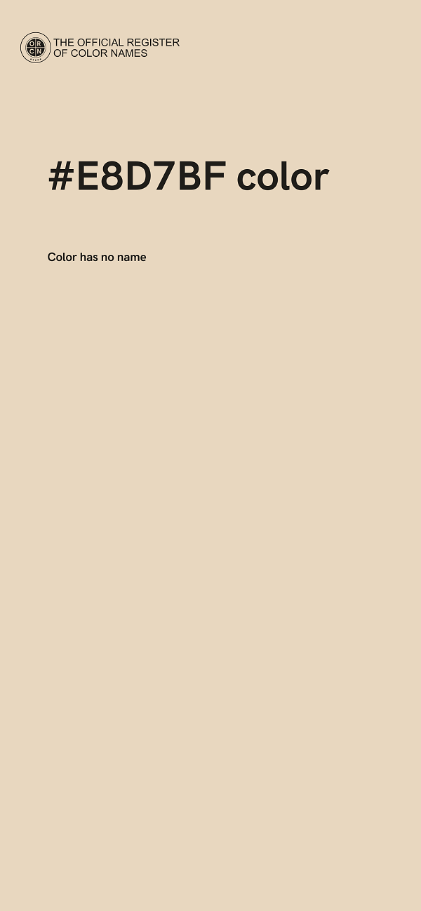 #E8D7BF color image
