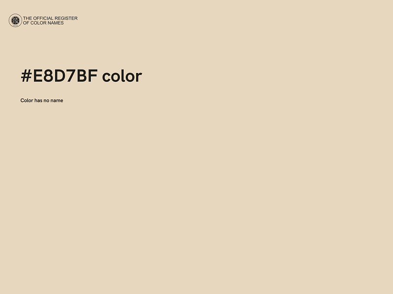 #E8D7BF color image