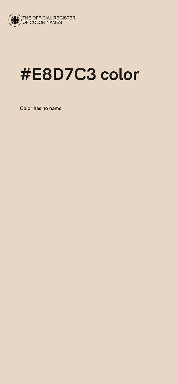 #E8D7C3 color image