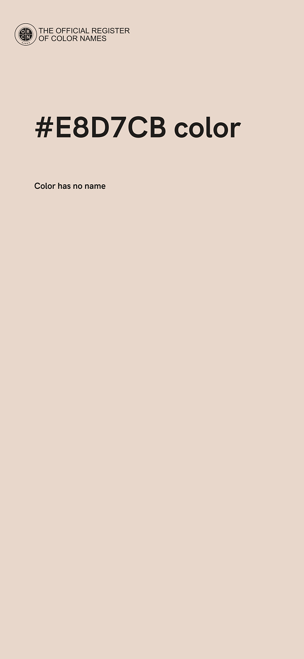 #E8D7CB color image
