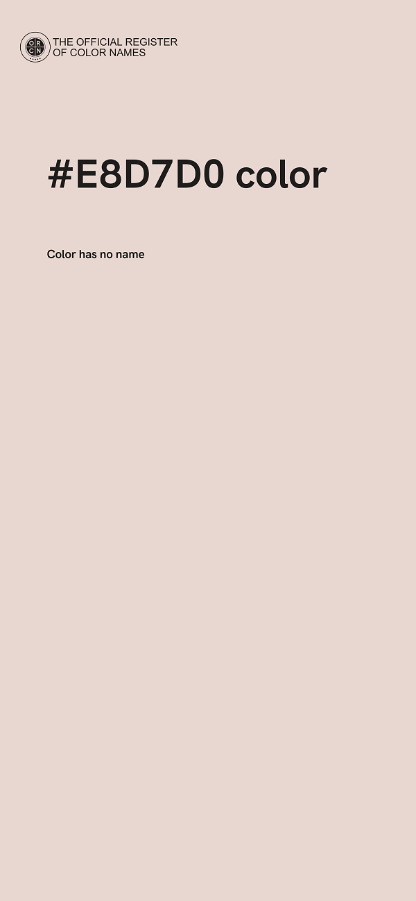 #E8D7D0 color image