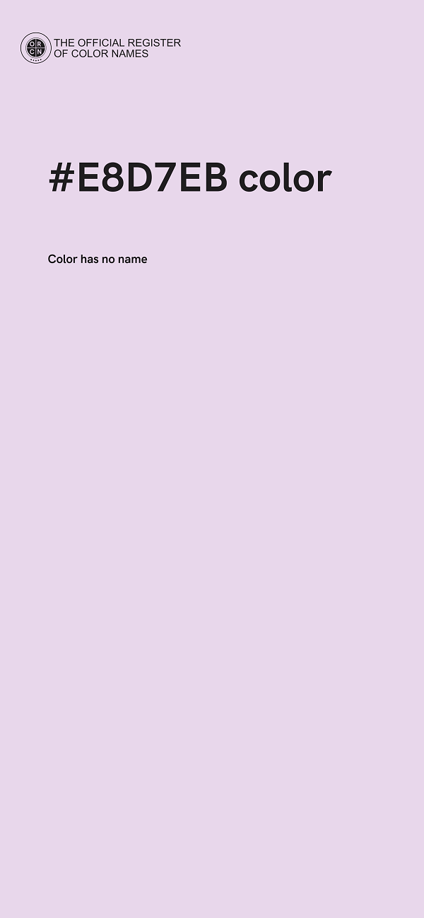 #E8D7EB color image
