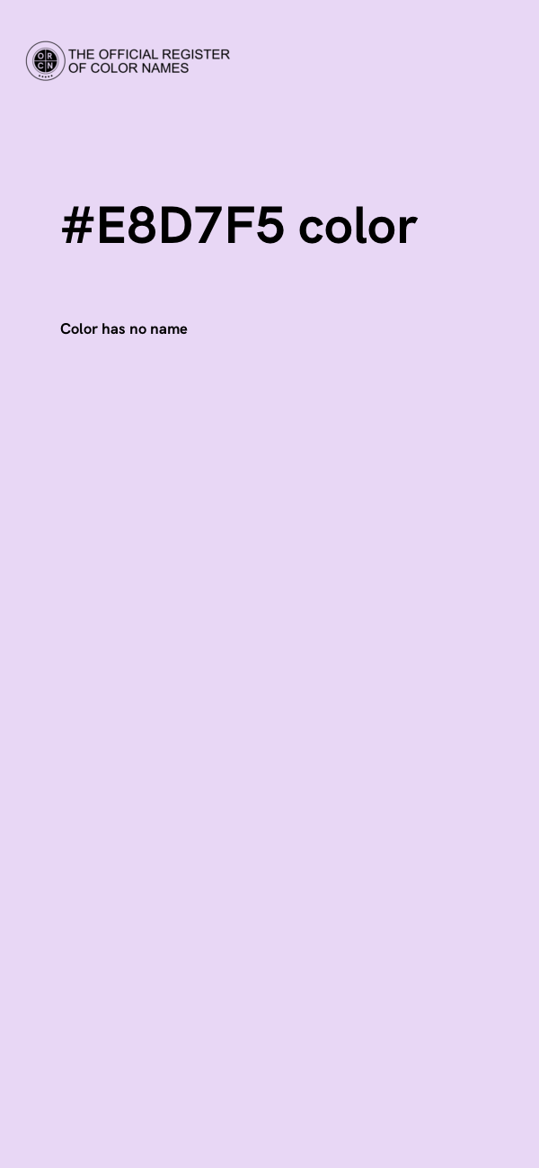 #E8D7F5 color image