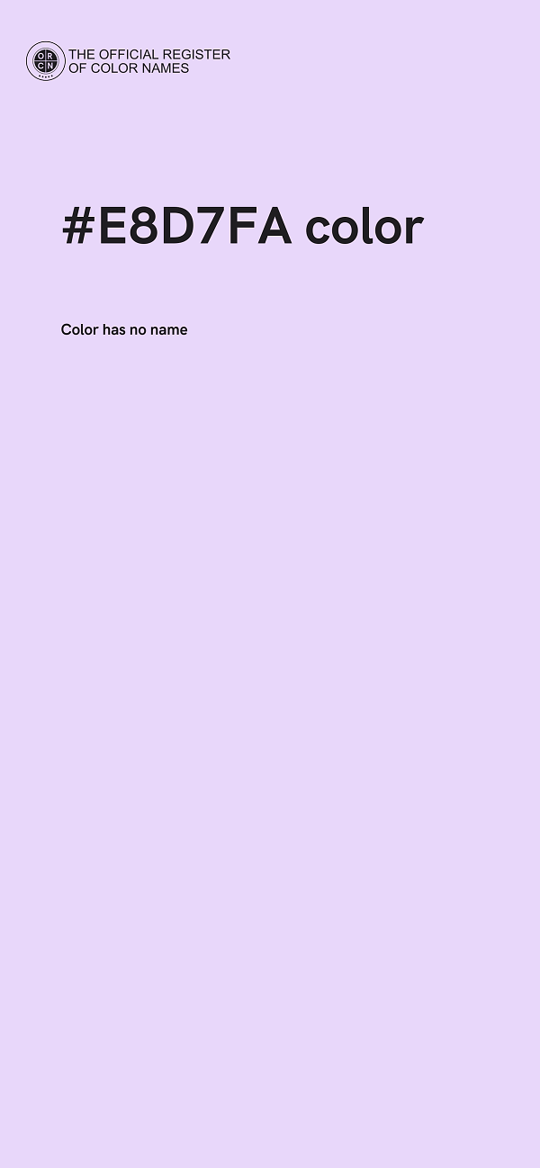 #E8D7FA color image