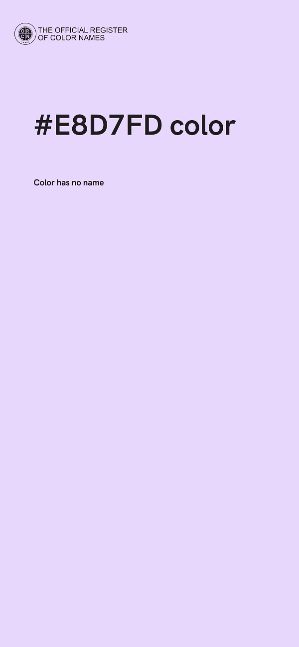 #E8D7FD color image