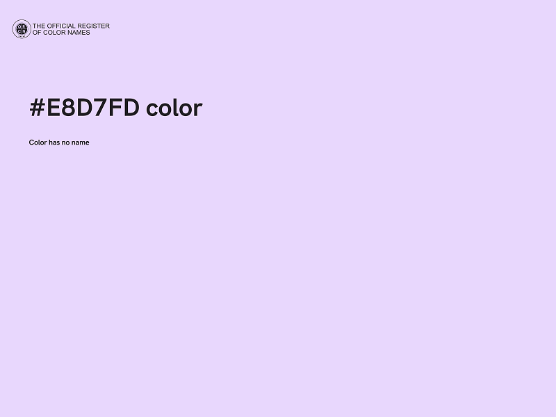 #E8D7FD color image