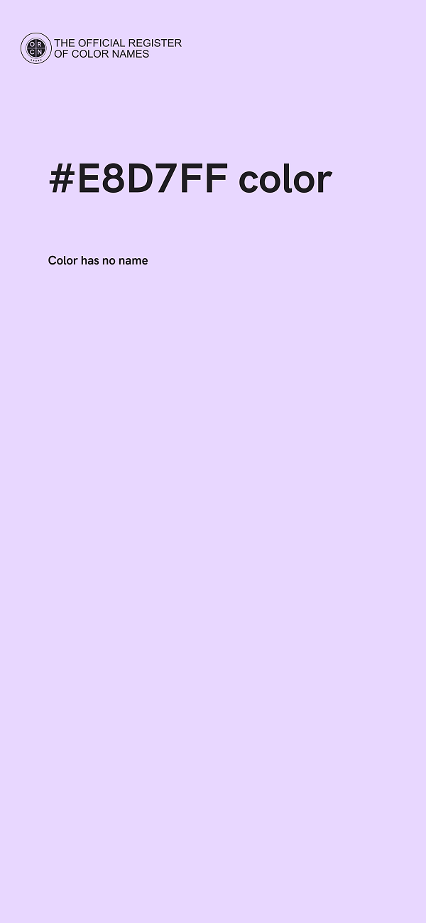 #E8D7FF color image