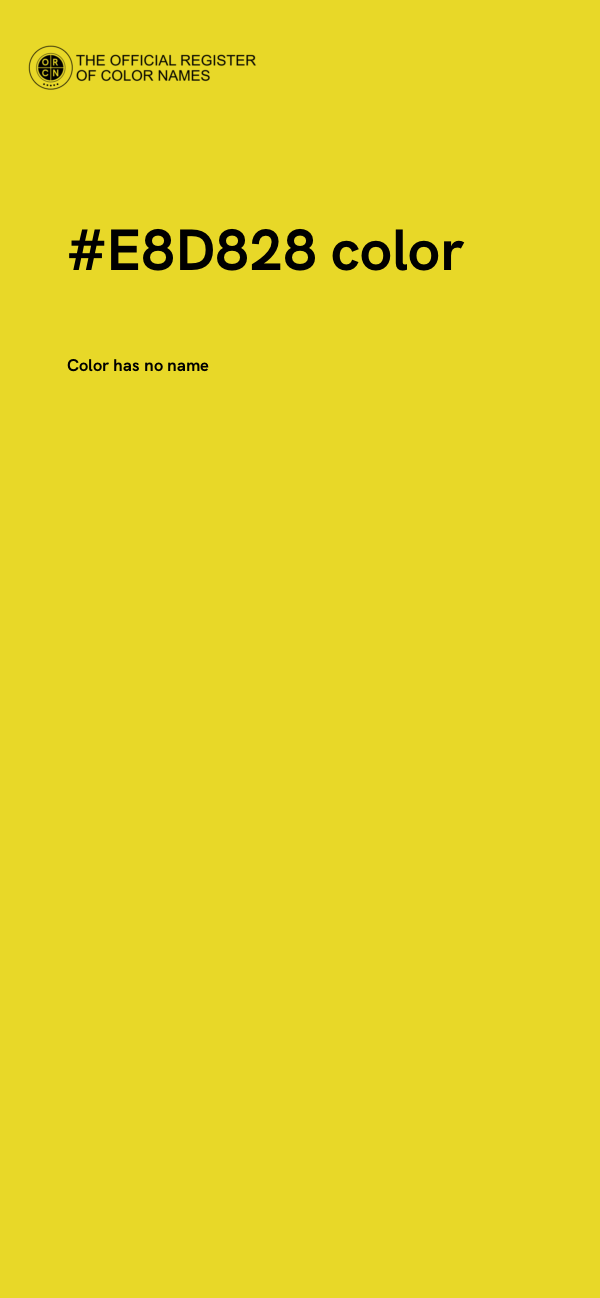 #E8D828 color image