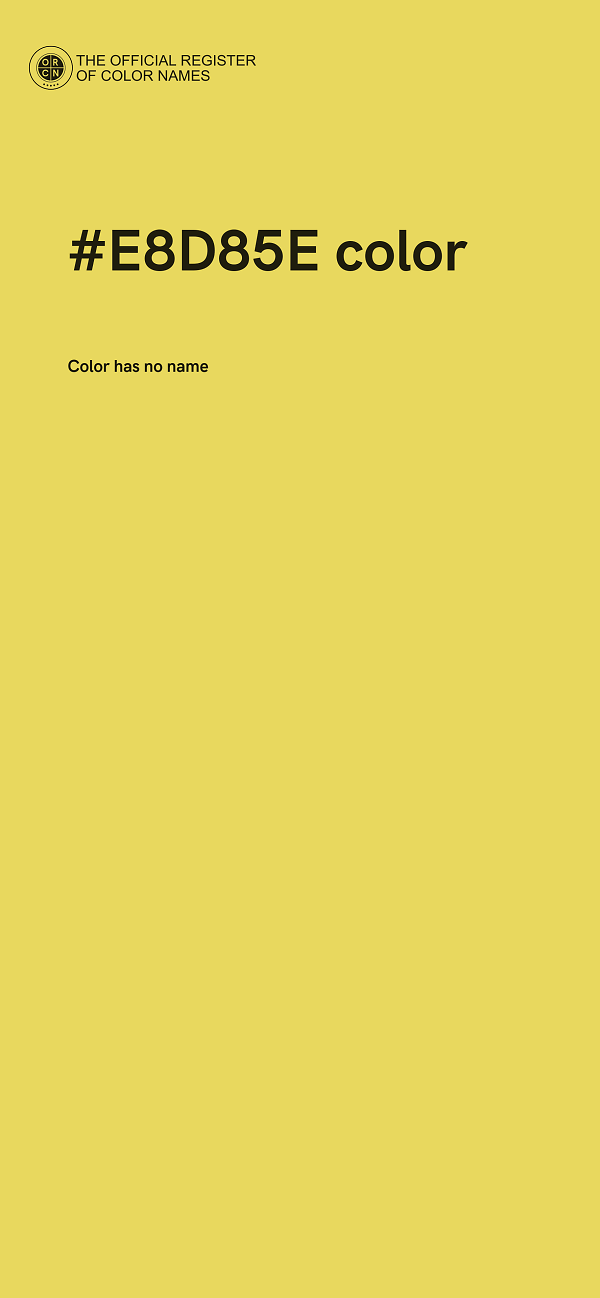 #E8D85E color image