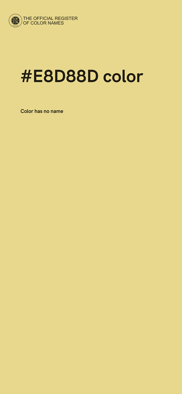 #E8D88D color image