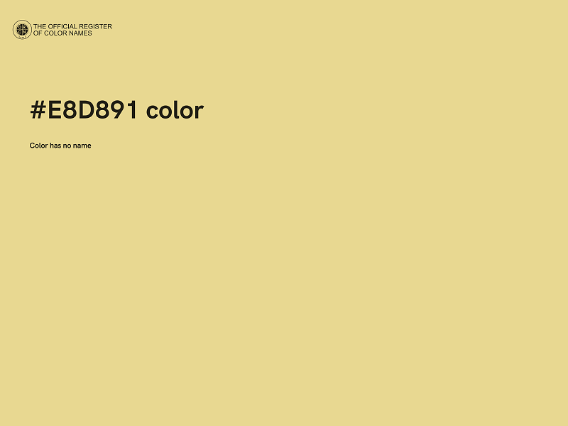 #E8D891 color image