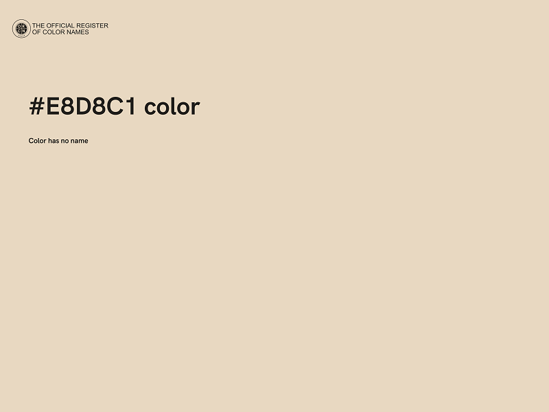 #E8D8C1 color image