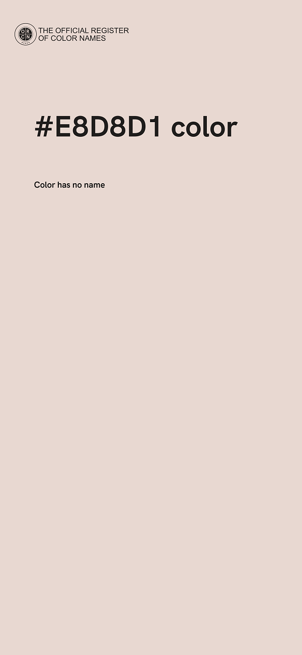 #E8D8D1 color image